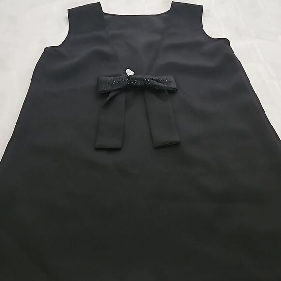 H&M Bow-Front Sleeveless Mini Dress Black Small - Picture 15 of 16